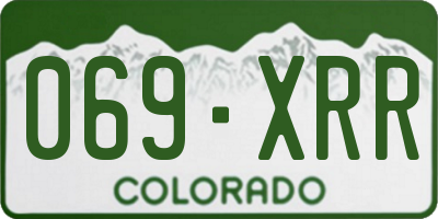 CO license plate 069XRR