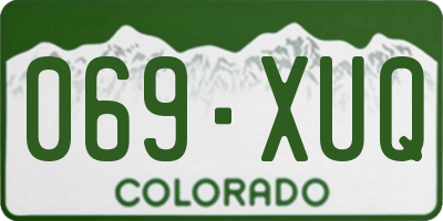 CO license plate 069XUQ