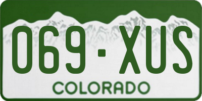 CO license plate 069XUS