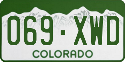 CO license plate 069XWD