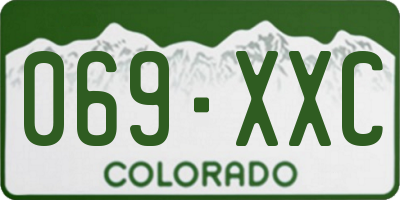 CO license plate 069XXC