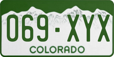 CO license plate 069XYX