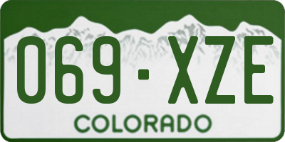 CO license plate 069XZE