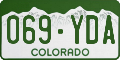 CO license plate 069YDA