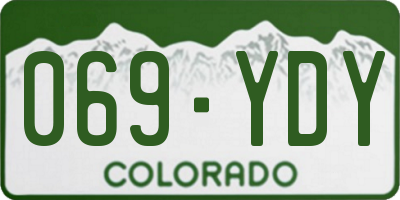 CO license plate 069YDY