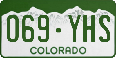 CO license plate 069YHS