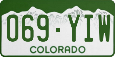CO license plate 069YIW