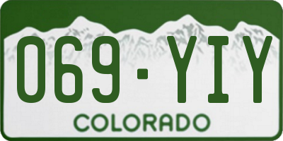 CO license plate 069YIY