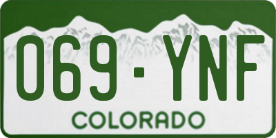 CO license plate 069YNF