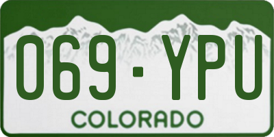 CO license plate 069YPU