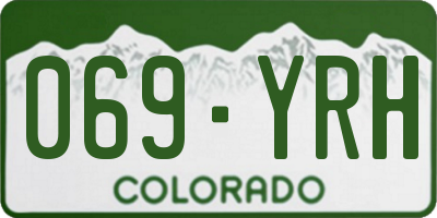 CO license plate 069YRH