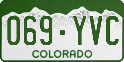 CO license plate 069YVC