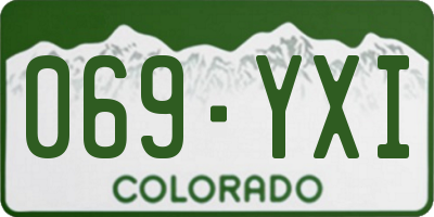 CO license plate 069YXI