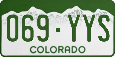 CO license plate 069YYS