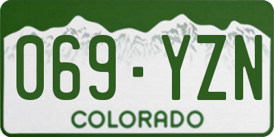 CO license plate 069YZN