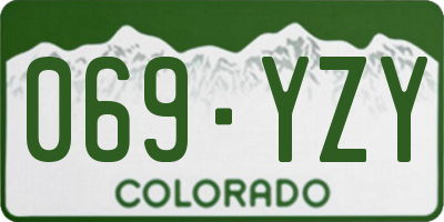 CO license plate 069YZY