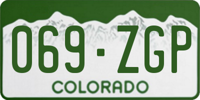 CO license plate 069ZGP
