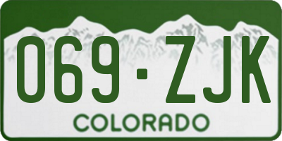 CO license plate 069ZJK