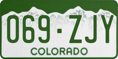 CO license plate 069ZJY