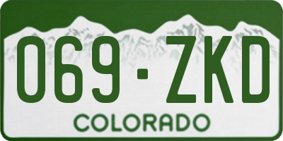 CO license plate 069ZKD