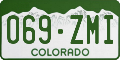 CO license plate 069ZMI