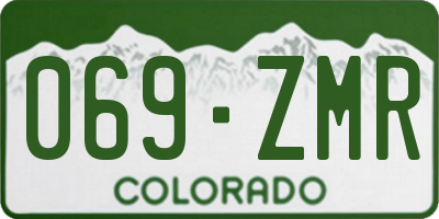 CO license plate 069ZMR