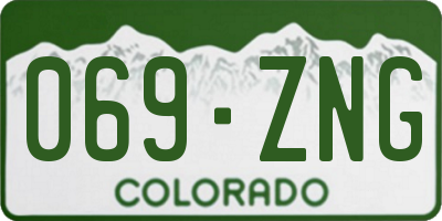 CO license plate 069ZNG