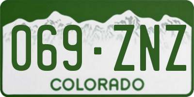 CO license plate 069ZNZ