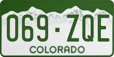 CO license plate 069ZQE