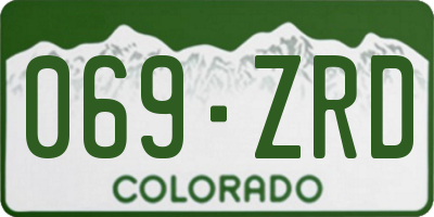 CO license plate 069ZRD