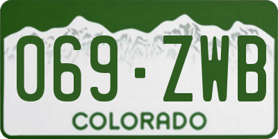 CO license plate 069ZWB