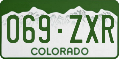 CO license plate 069ZXR