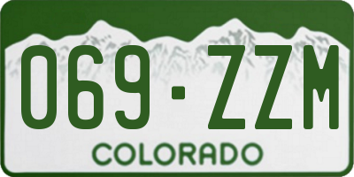 CO license plate 069ZZM
