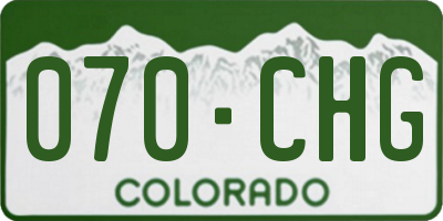 CO license plate 070CHG