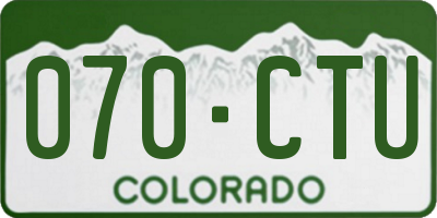 CO license plate 070CTU