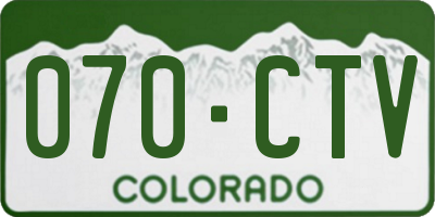 CO license plate 070CTV