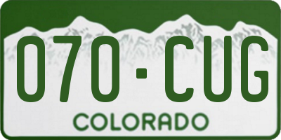 CO license plate 070CUG