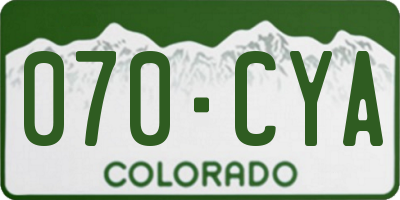 CO license plate 070CYA