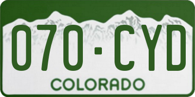 CO license plate 070CYD