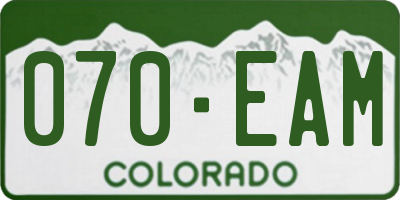 CO license plate 070EAM