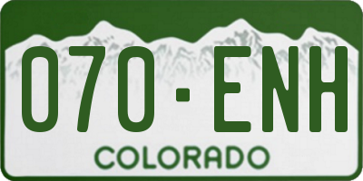 CO license plate 070ENH