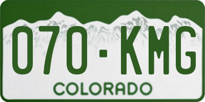 CO license plate 070KMG