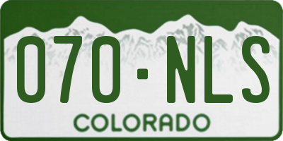 CO license plate 070NLS