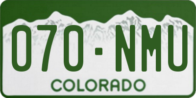 CO license plate 070NMU