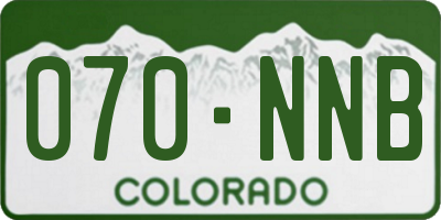CO license plate 070NNB