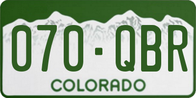 CO license plate 070QBR