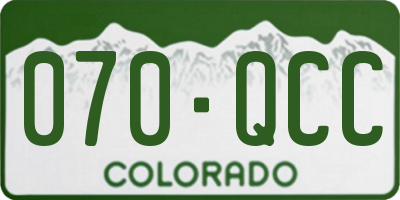 CO license plate 070QCC