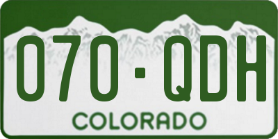CO license plate 070QDH