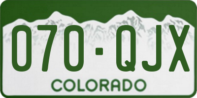 CO license plate 070QJX