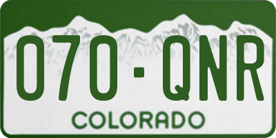 CO license plate 070QNR